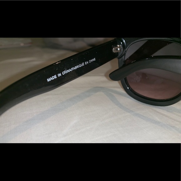 Black Thick Rimmed Sunglasses - Picture 3 of 4